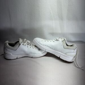 On Clouds Roger‎ Advantage White Leather Sneakers - 7.5